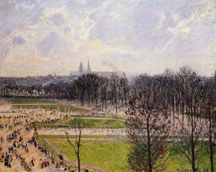 Tuileries Gardens Winter Afternoon, Camille Pissarro